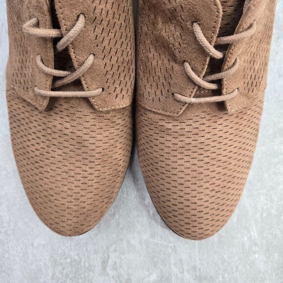 Dr. Scholl's Lace Up Ankle Booties Size 10 Tan Preppyu Victorian Comfort Boots - Picture 10 of 12